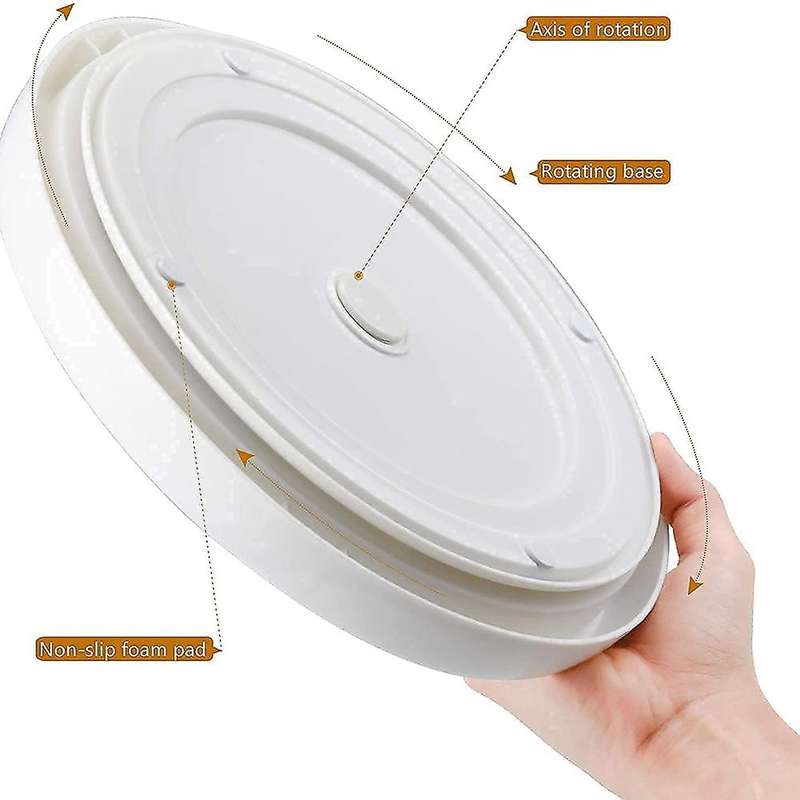 3 Pack Non Skid Lazy Susan Turntable Display Stand, 10-inch Rotating