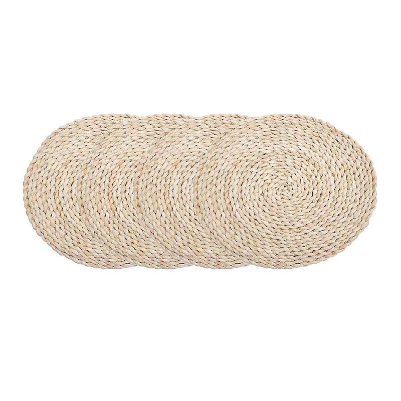 Round Corn Straw Placemats,for Tea Coffee Kitchen Table 4 Pack,14inch