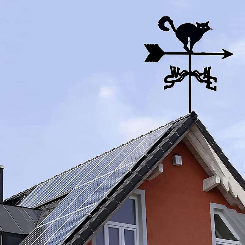 Outdoor Silhouette Wind Direction Cat Decor Wind Measurement Tool