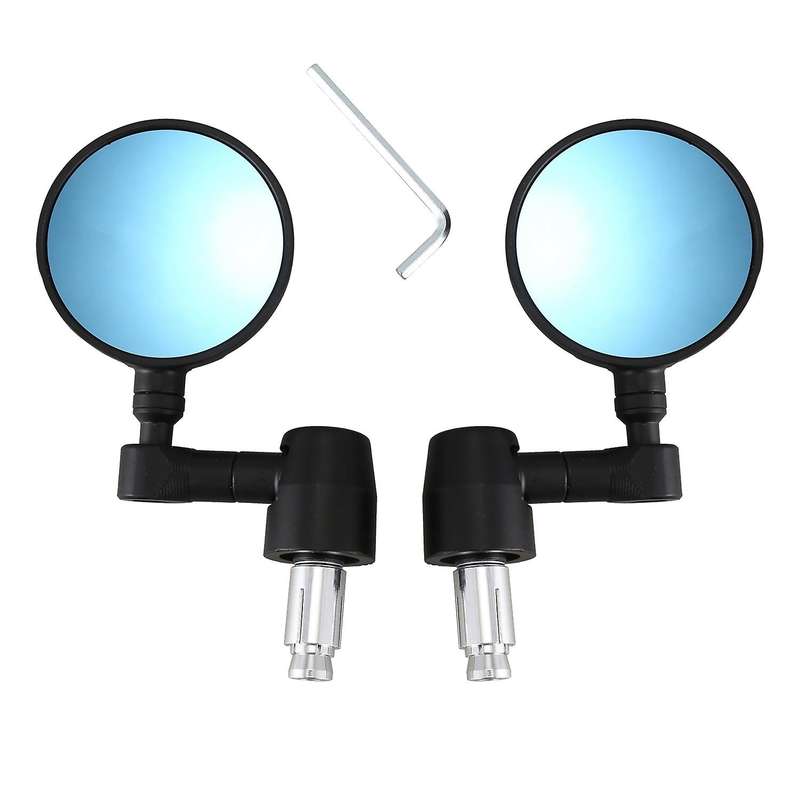 Round Folding Bar End Rear View Side Mirror for Benelli Leoncino 250