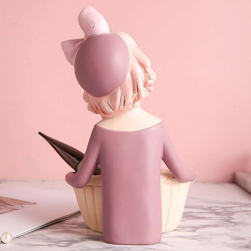 Resin Girl Storage Baskets Modern Home Kitchen Items Storage Box A