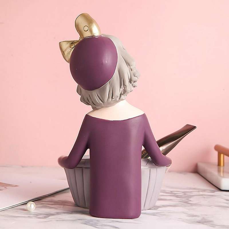 Resin Girl Storage Baskets Modern Home Kitchen Items Storage Box A