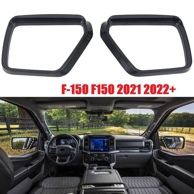 For Ford F-150 F150 Rearview Mirror Visor Shield Stickers Cover 2pcs