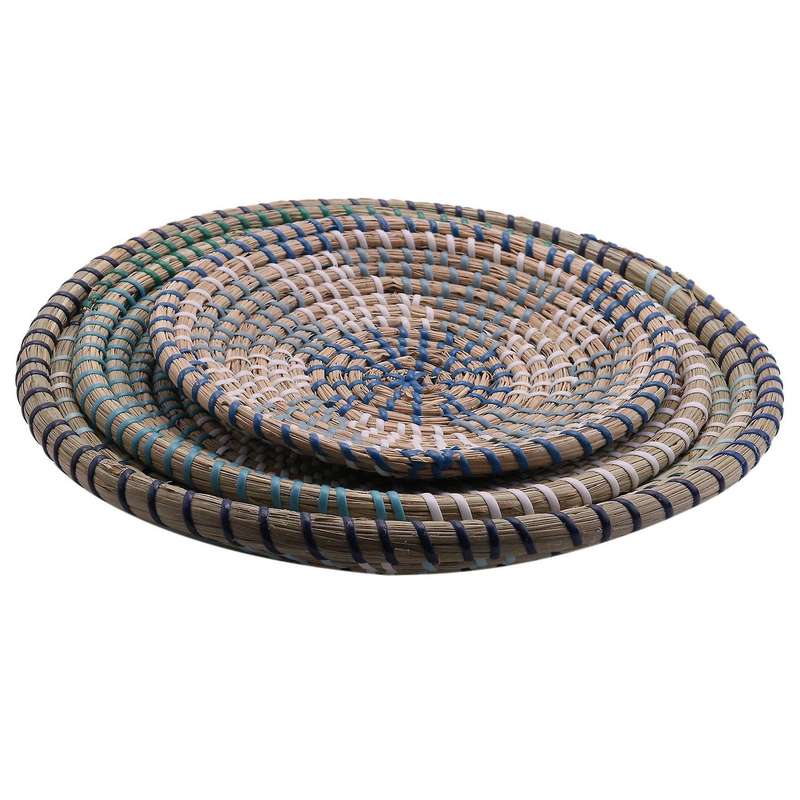 Rattan Wall Decor. Set Of 3 Wicker Wall Decor Hanging Baskets