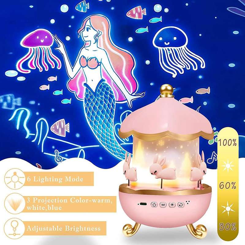 Night Light Star Projector, with Remote &timer, 360 Degree Rotating