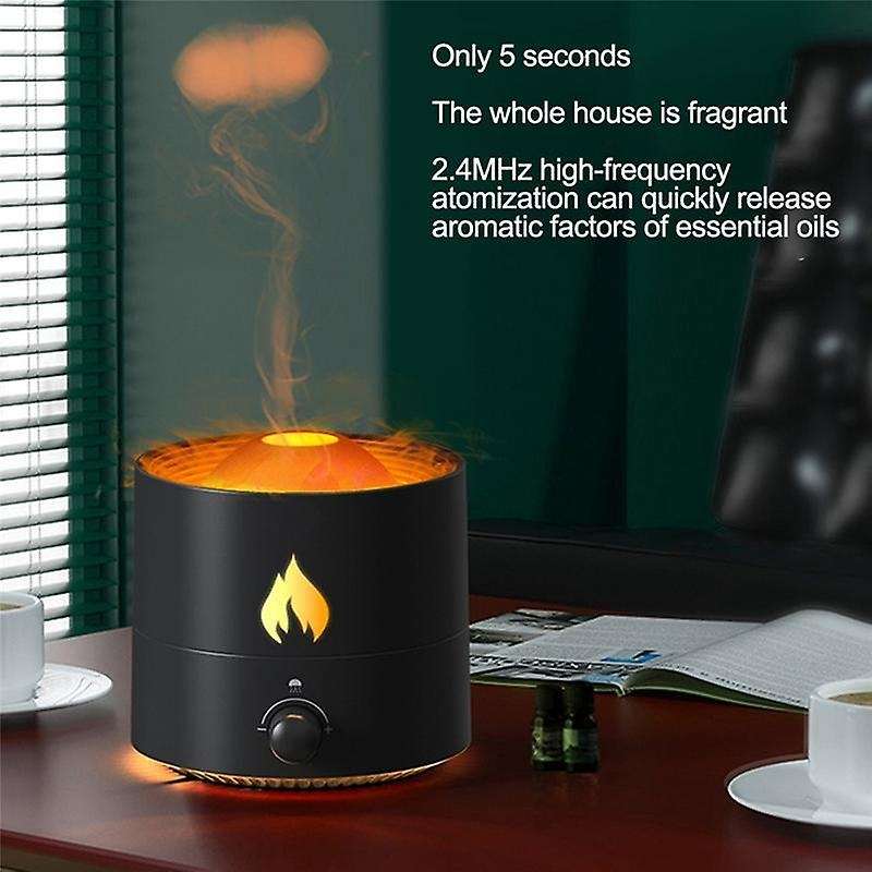 320ml Simulation Flame Essential Oil Diffuser Stress Air Humidifier A