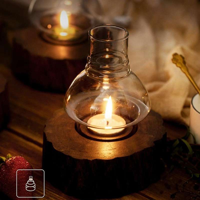 Wooden Candlestick Romantic Decor for Candlelight Dinner Decor 2