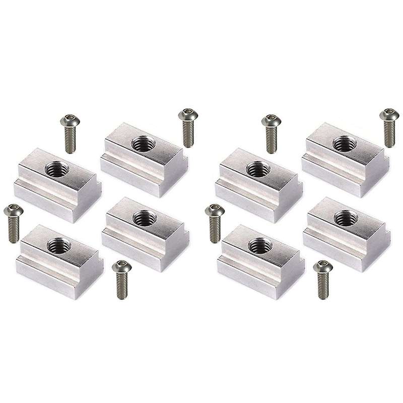 T Slot Nuts with Screw 3/8 Inch -16 Bed Rack Rail Accessories 8 Pack