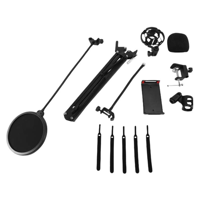 Microphone Stand,mic Boom Arm with Adjustable Suspension Scissor