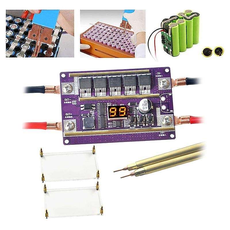99 Gear Digital Display 12v 10 Square Pen Spot Welder+acrylic Shell