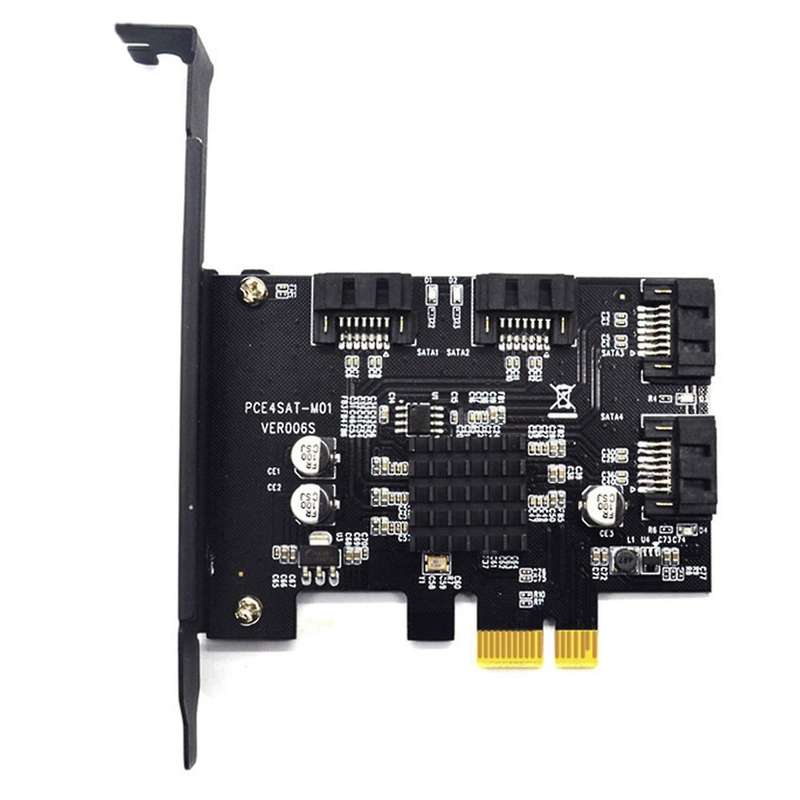 Pci-e to Sata3.0 Controller Expansion Card 4 Port 6g Riser Card
