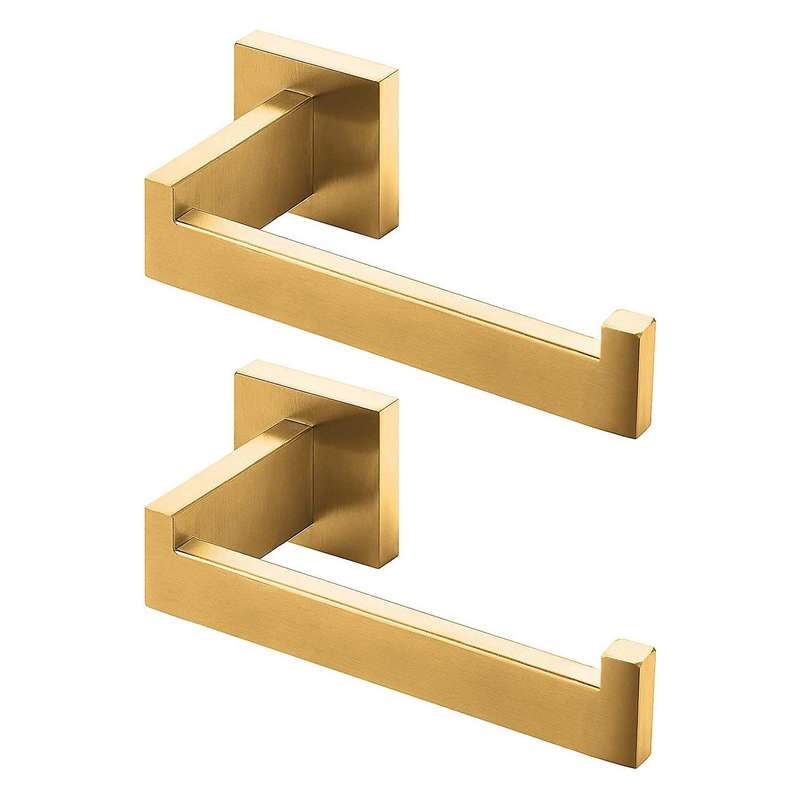 2pcs Toilet Paper Holder Stainless Steel Square Toilet Roll Holder