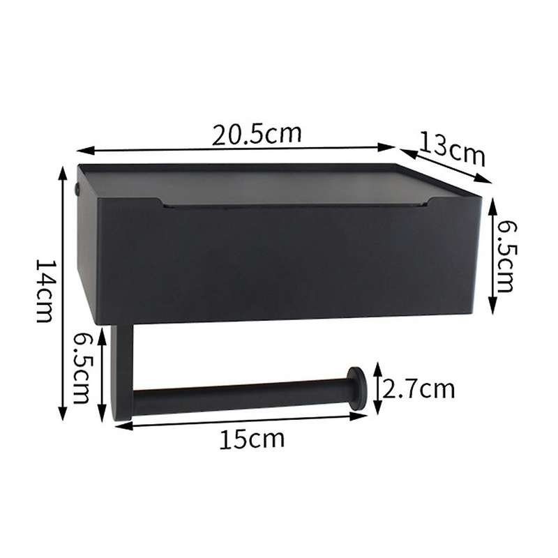 Toilet Paper Holder with Flushable Wipes Dispenser, for Bathroom A