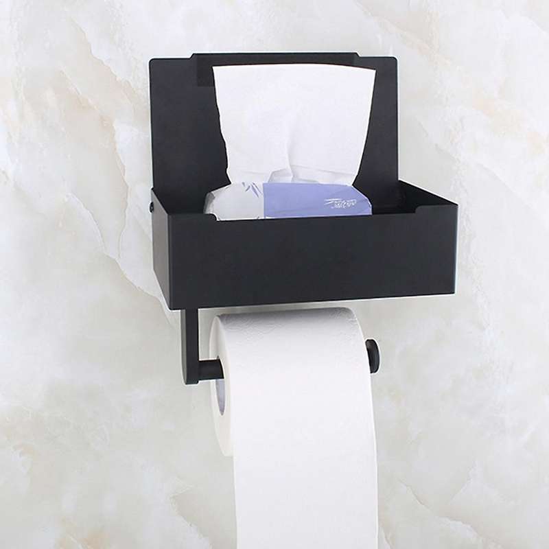 Toilet Paper Holder with Flushable Wipes Dispenser, for Bathroom A