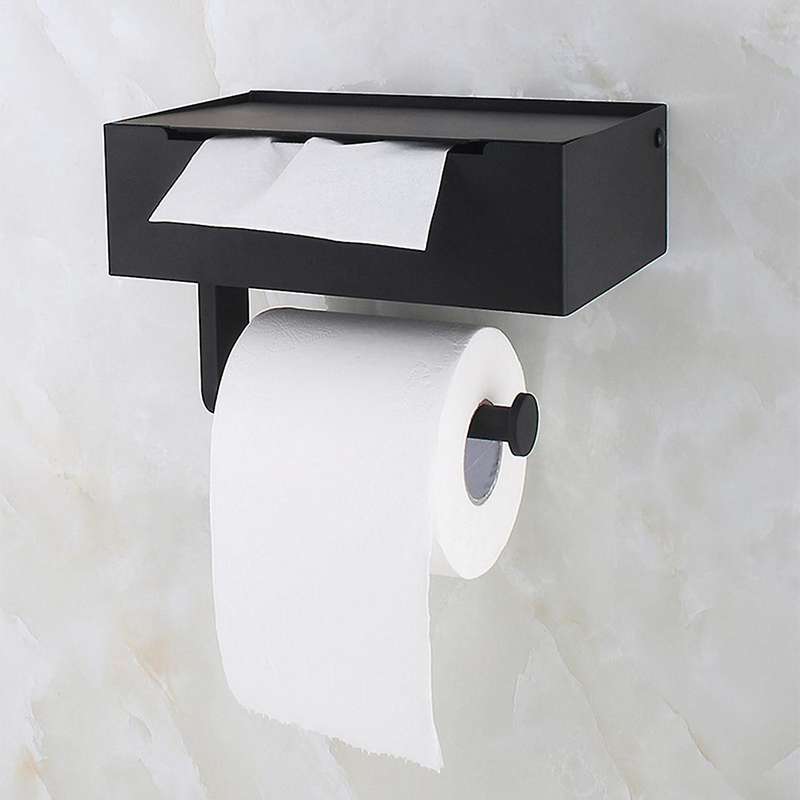Toilet Paper Holder with Flushable Wipes Dispenser, for Bathroom A