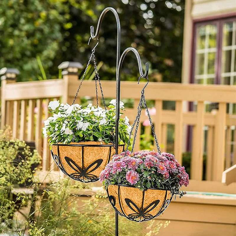 3 Pack 10 Inch Hanging Plant Pots,outdoor Hanging Plant Stand
