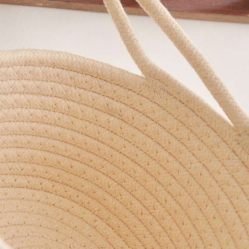 Woven Hanging Basket Cotton Rope Storage Basket