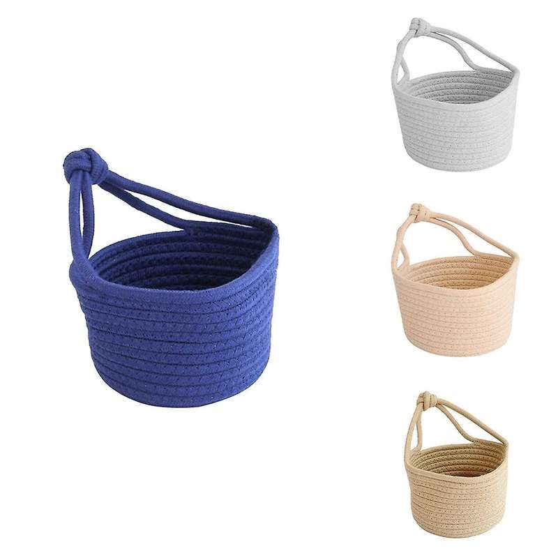 Woven Hanging Basket Cotton Rope Storage Basket