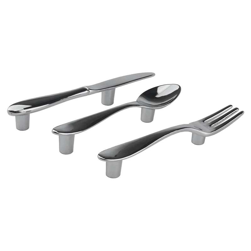 6pc Knife Spoon Fork Kitchen Cabinet Closet Drawer Pull Handles Knobs