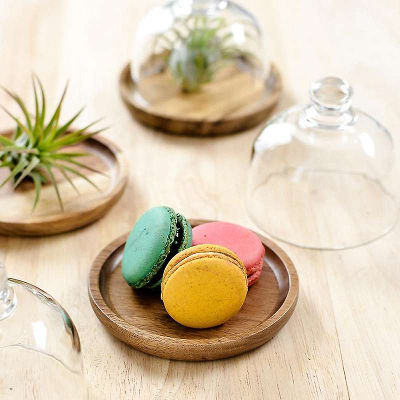 Multifunctional Mini Dessert Serving Stand Acacia Cake Dish