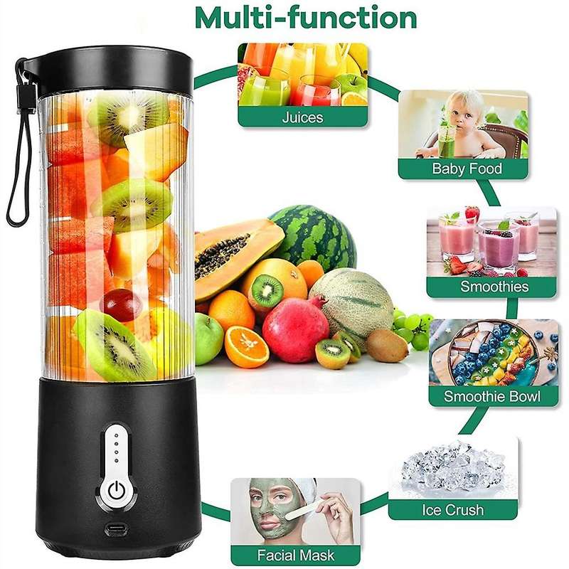 For Shakes and Smoothies 16oz Blender Usb Rechargeable with 6 Blades