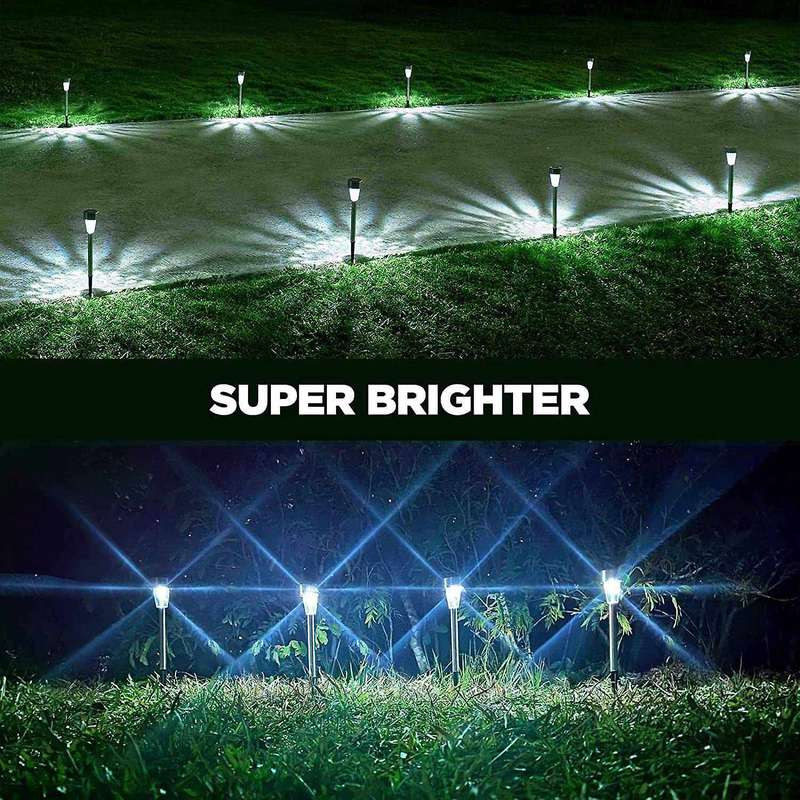 Ultra Bright Solar Lights 12 Pack, for Yard Patio Pathway Landscape