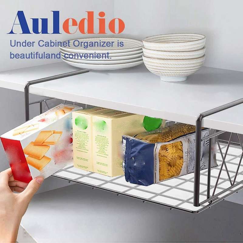 Auledio Under The Cabinet Shelf Rack,vertical Wire,bronze (2 Pack)