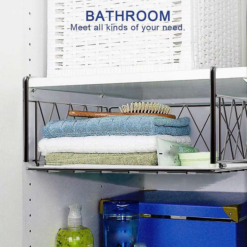 Auledio Under The Cabinet Shelf Rack,vertical Wire,bronze (2 Pack)