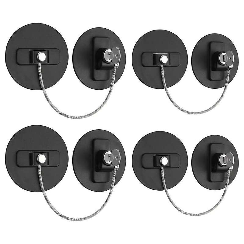 Refrigerator Lock 4 Pack Freezer Door Lock Child Safety Cabinet Lock