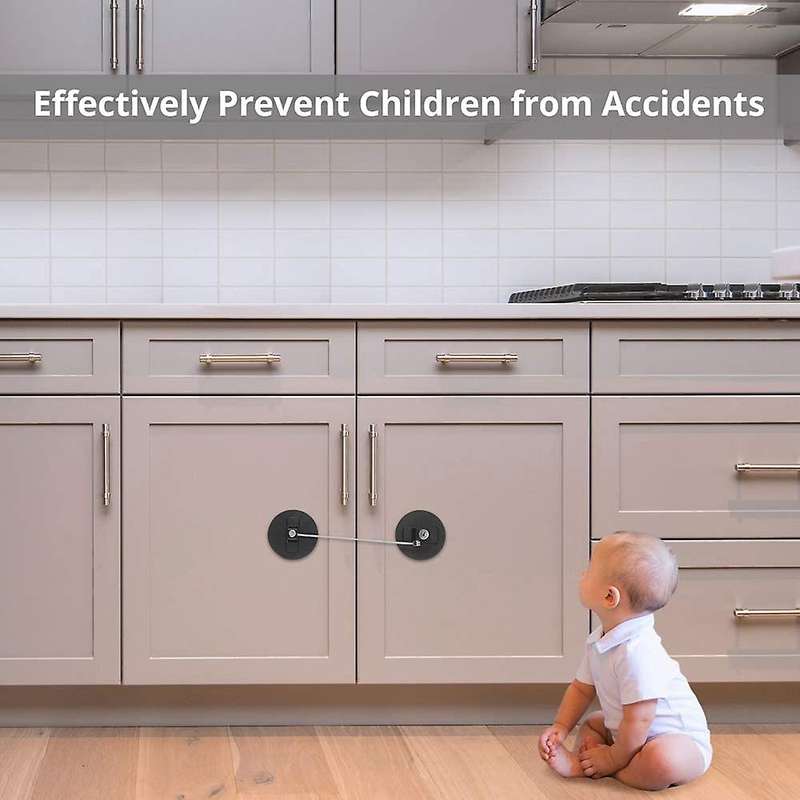 Refrigerator Lock 4 Pack Freezer Door Lock Child Safety Cabinet Lock