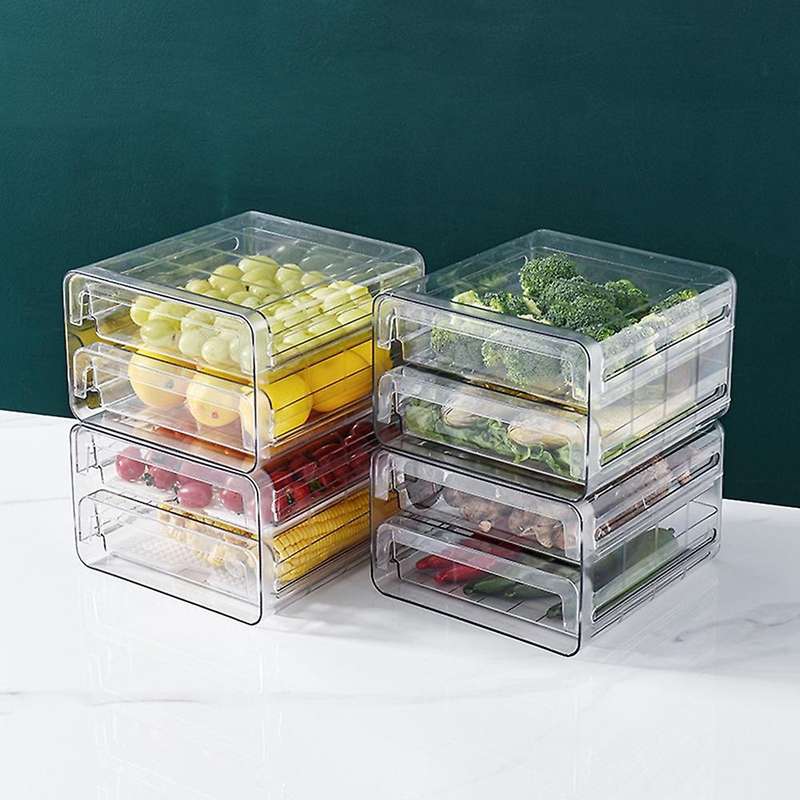 Drawer Type Refrigerator Organizer Box Kitchen Keep Fresh Storge