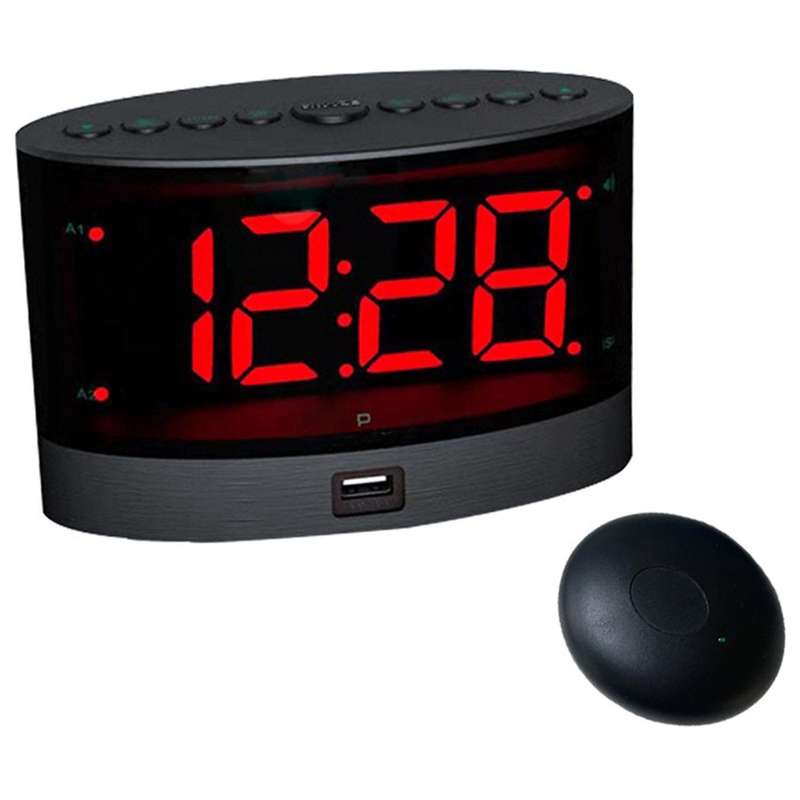 Extra Loud Alarm Clock with Wireless Bed Shaker,for Heavy Sleepers