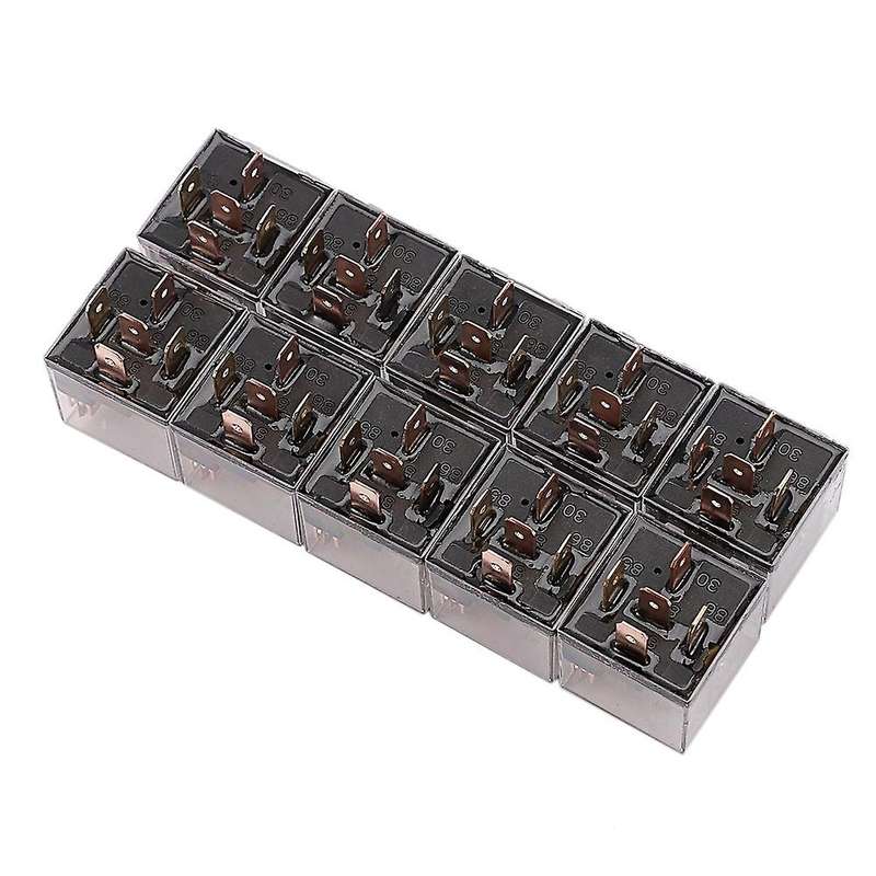 10pcs Waterproof Automotive Relay 12v 80a 5pin Car Control Device