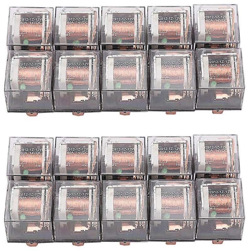10pcs Waterproof Automotive Relay 12v 80a 5pin Car Control Device