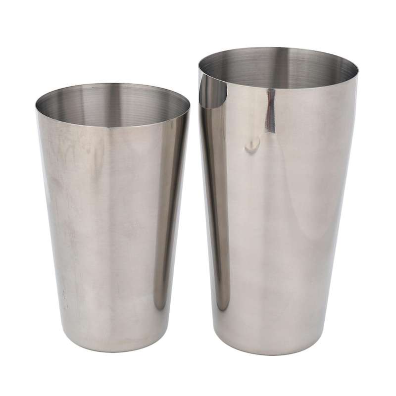Boston Shaker Cocktail Shaker Set 9 Piece, with Hawthorne Strainer