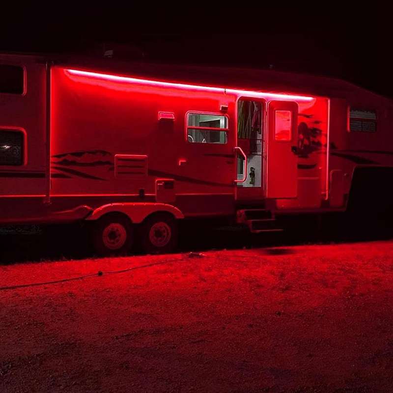 Rv Awning Light 16.4ft Led Awning Party Light Red Light for Camper