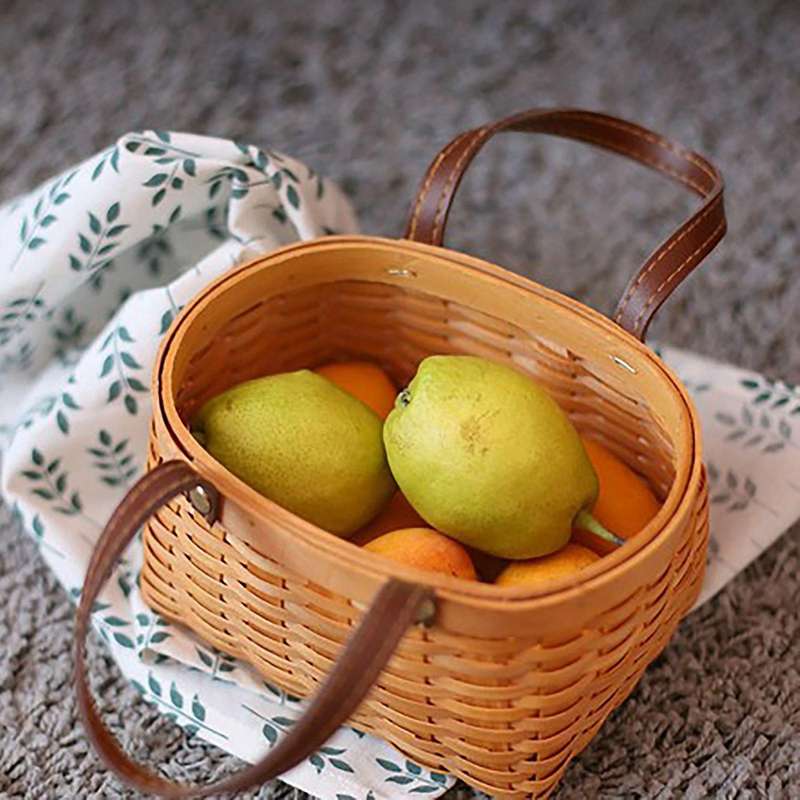 4x Picnic Basket, Party Bbq Storage Basket, Egg Flower Basket, Large