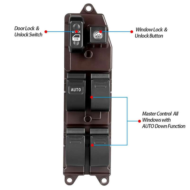 2x Power Window Master Switch for Toyota Corolla Camry Sienna