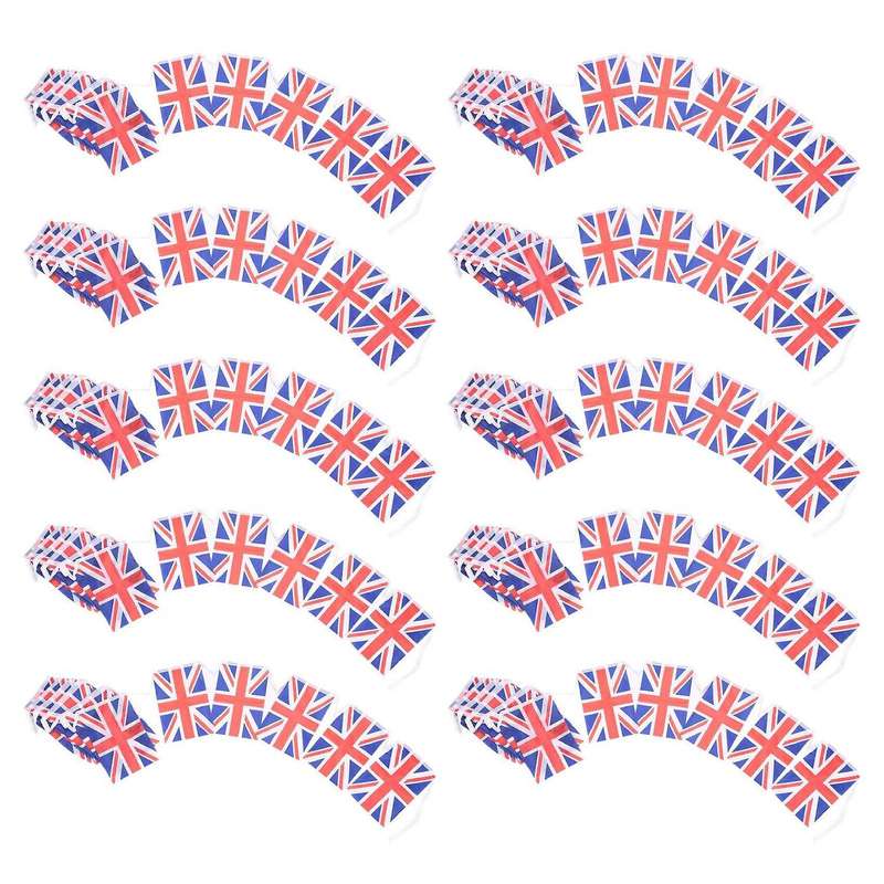 10x Union Jack Bunting 9 Metres/30ft Long with 30 Flags