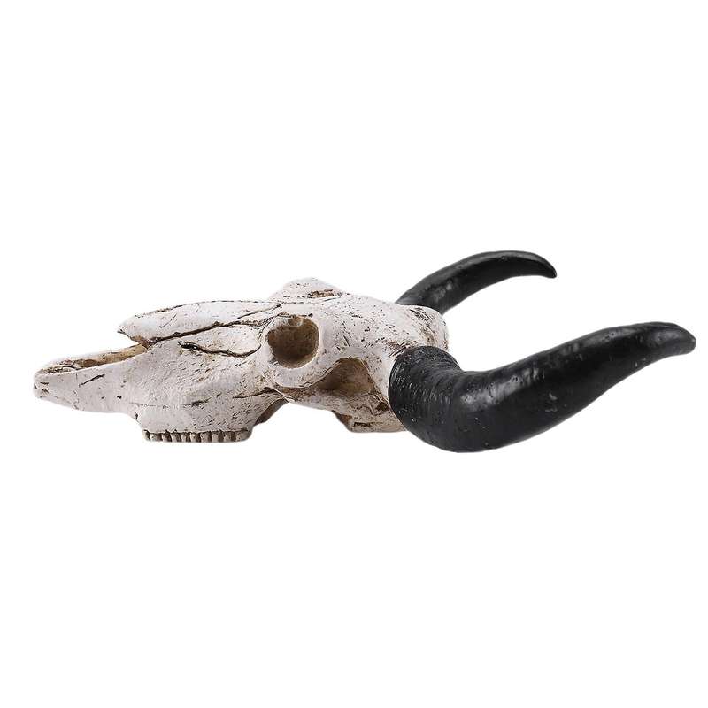 2x Resin Longhorn Cow Skull Head Wall Decor 3d Wildlife Sculpture