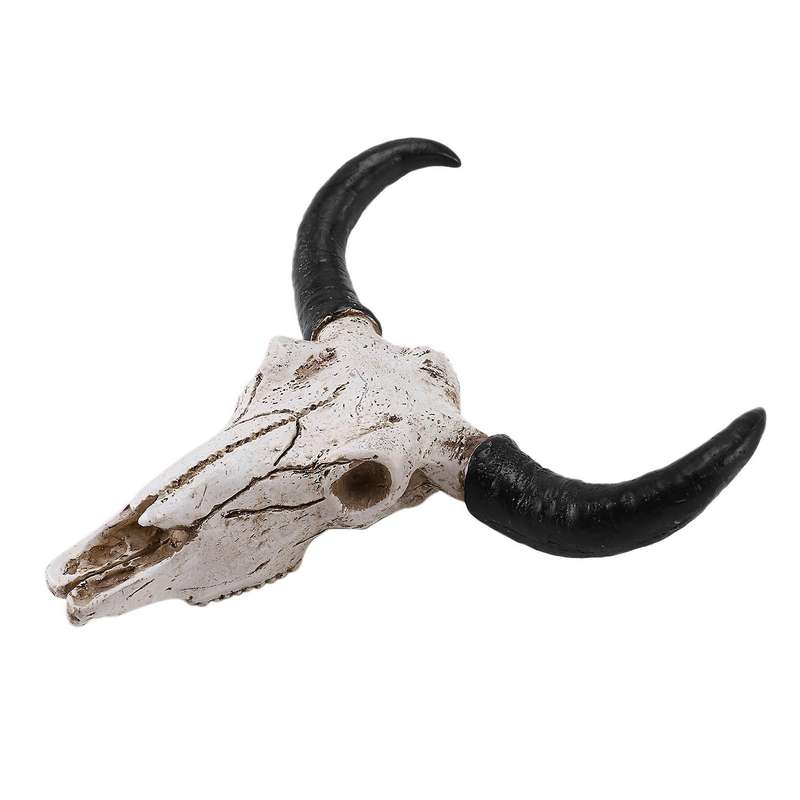 2x Resin Longhorn Cow Skull Head Wall Decor 3d Wildlife Sculpture