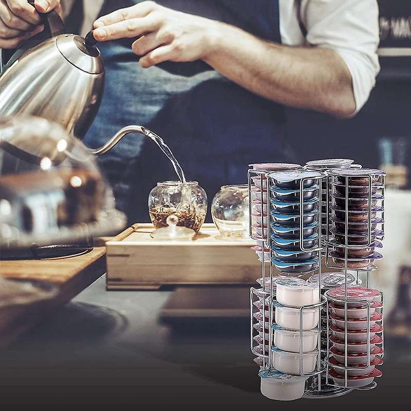 Capsule Holder for Coffee Capsules, Carousel Capsule Dispenser
