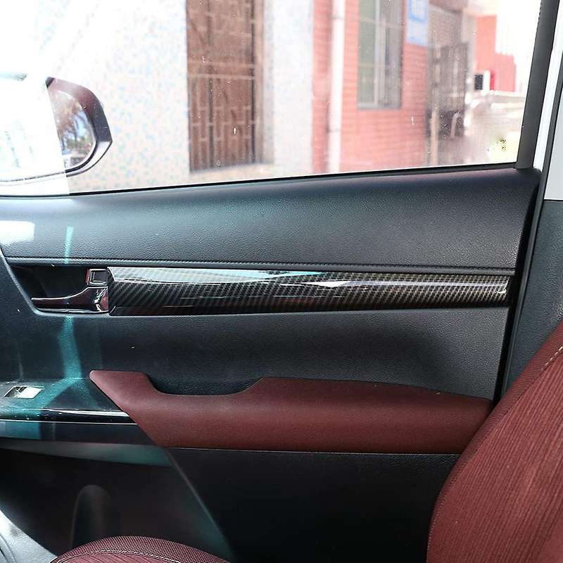 Car Door Protector Panel Trim Decoration, Abs Carbon Fiber 4pcs