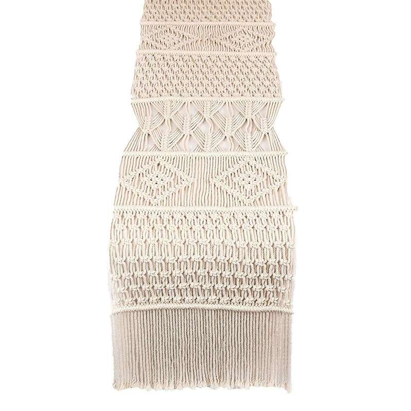 Macrame Table Runner, Boho Wedding Table Decor, Handwoven Vintage