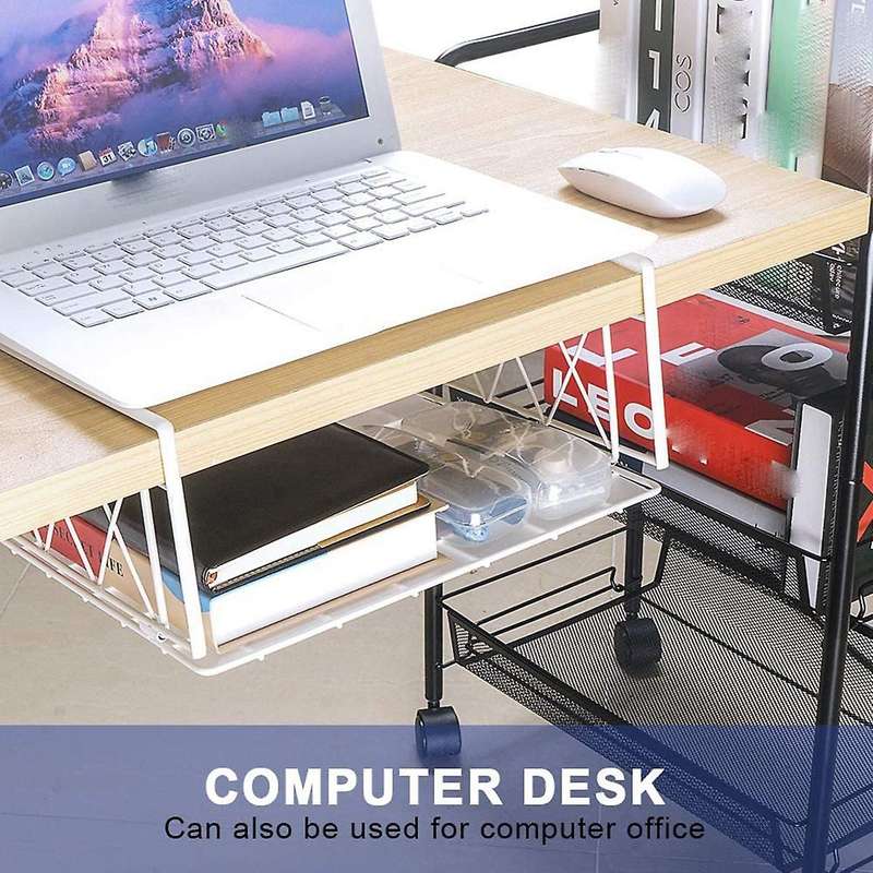 Auledio Under The Cabinet Shelf Rack,vertical Wire,white (2 Pack)