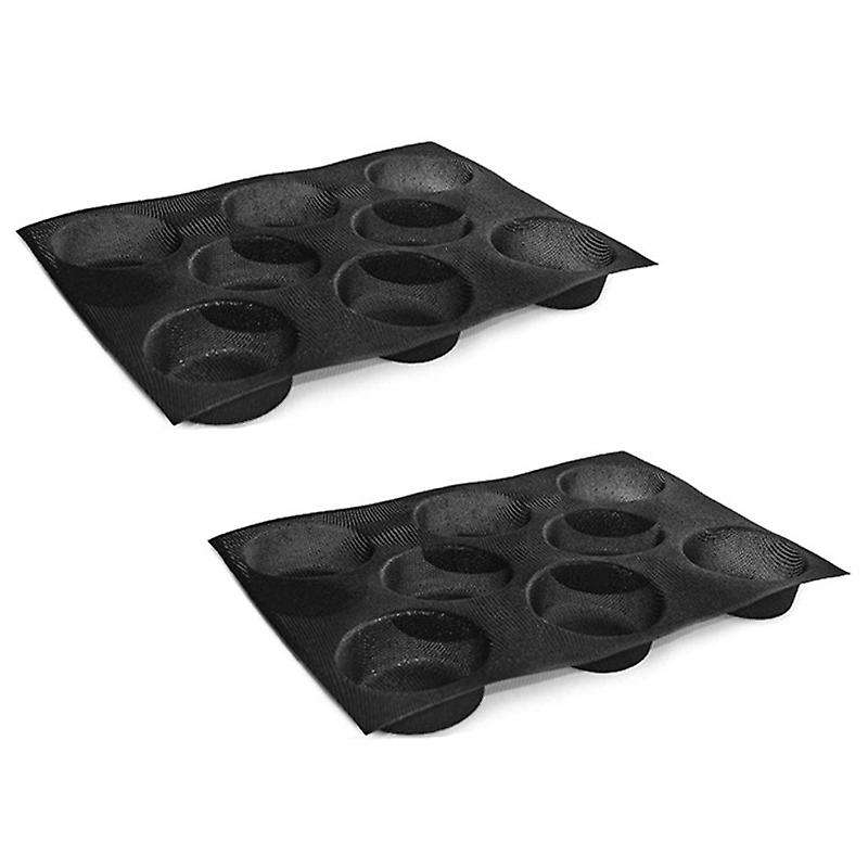 2 Pack Perforated Baking Molds, Silicone Baking Mould,8 Cavities
