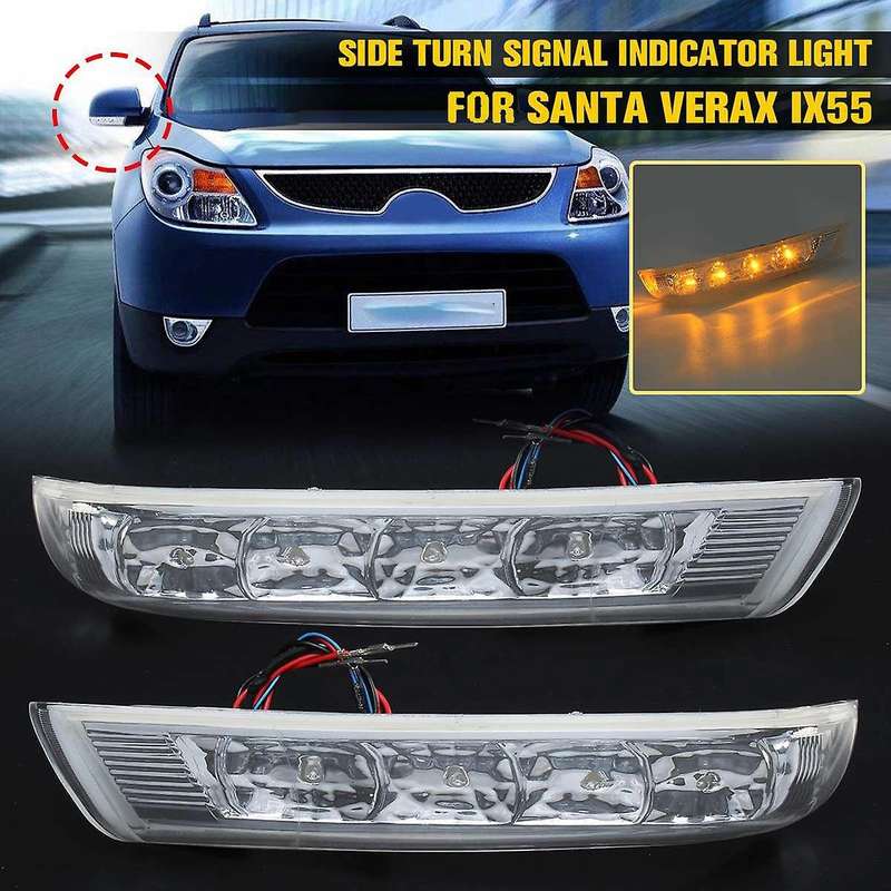 2pcs Rearview Mirror Led Turn Signal Light Repeater Lamp for Hyundai