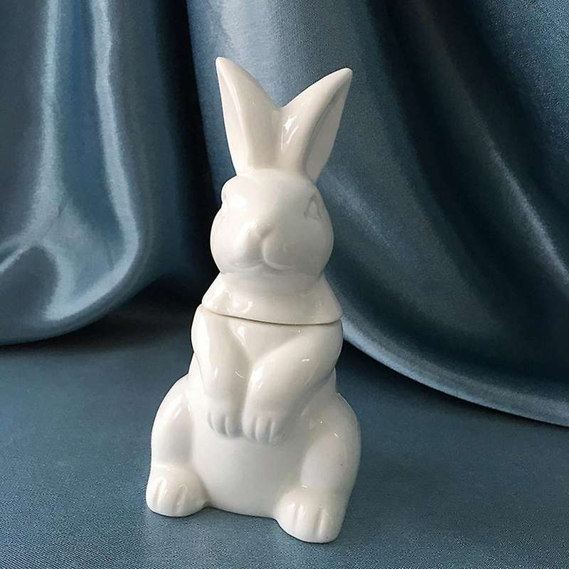 Lovely Rabbit Storage Decoration Resin Sculpture Home Storage Tray B