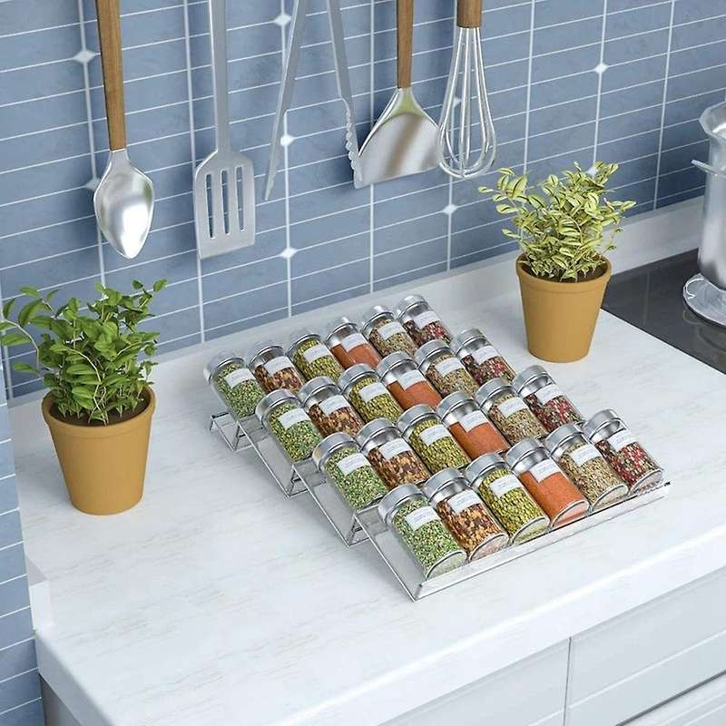 4 Tier Spice Organizer Seasoning Bottle Storage Rack Kitchen Supplies