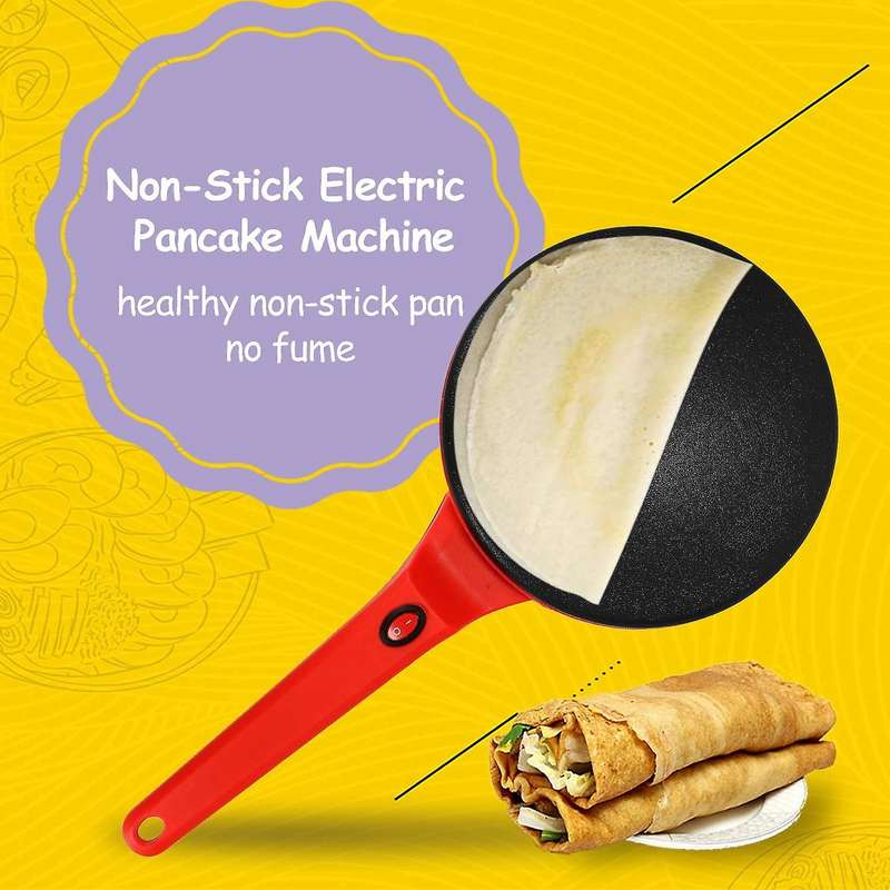 Non-stick Electric Crepe Maker Pancake Machine Griddle (eu Plug)